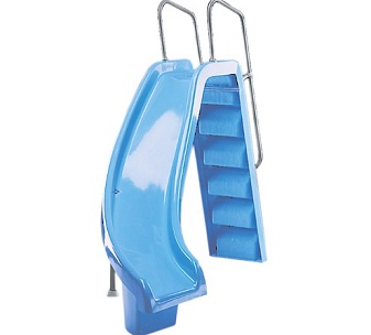 Горка "Curved Slide" поворот влево, высота 1,78 м, цвет синий