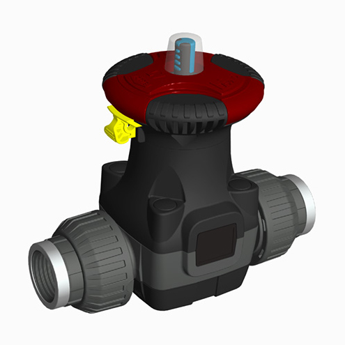 Вентиль мембранный, ПВХ, EPDM, D 32 мм, PN 10, неразборное втулочное окончание