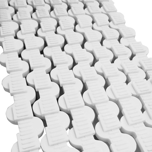 Решетка переливная, высота 22 мм, ширина 335 мм, цвет светло-серый