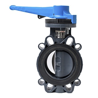 Затвор дисковый общего применения ПВХ, EPDM с ручкой D75, PN16