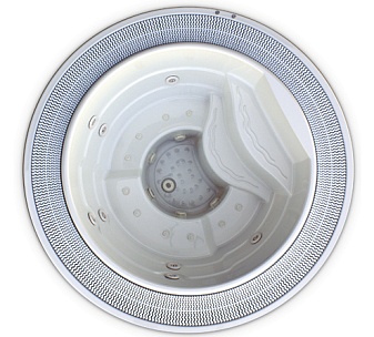 Ванна гидромассажная "Odisea 20", Ø 230 см, освещение белое, крышка серебристо-белый