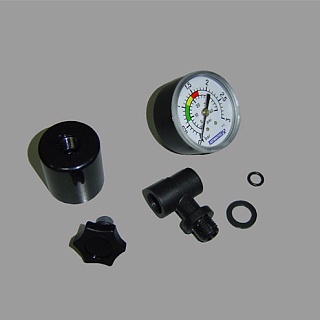 Манометр 1/8" с тройникам для фильтров с быстросъёмной крышкой