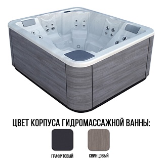 Ванна гидромассажная "Emotion E", 216х216х90 см, цвет графитовый